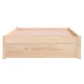 Cadre de lit Blanc Bois massif 100x200 cm