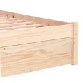 Cadre de lit Blanc Bois massif 100x200 cm