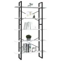 Bibliothèque à 5 niveaux Blanc 100x30x175 cm Bois de pin