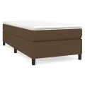 cadre de lit Marron foncé 100x200 cm Tissu