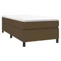 cadre de lit Marron foncé 100x200 cm Tissu