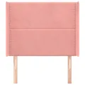 Tête de lit avec oreilles Rose 83x16x118/128 cm Velours
