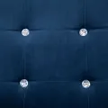 Canapé 2 places avec accoudoirs Bleu Chrome et velours