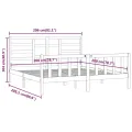 Cadre de lit Bois de pin massif 200x200 cm