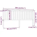 Tête de lit Gris 206x6x101 cm Bois massif de pin