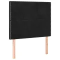 cadre de lit avec matelas LED Noir 90x200 cm Velours