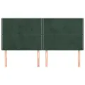Têtes de lit 4 pcs Vert foncé 100x5x78/88 cm Velours