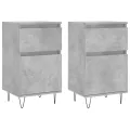 Buffets 2 pcs gris béton 40x35x70 cm bois d'ingénierie