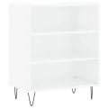 Buffet blanc brillant 57x35x70 cm bois d'ingénierie