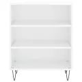 Buffet blanc brillant 57x35x70 cm bois d'ingénierie