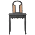 Coiffeuse et tabouret Gris 65x36x128 cm Bois de paulownia MDF