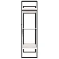 Bibliothèque à 3 niveaux Blanc 100x30x105 cm Bois de pin massif