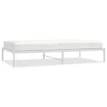 Cadre de lit métal blanc 107x203 cm