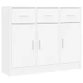 Buffet blanc 91x28x75 cm bois d'ingénierie