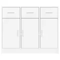 Buffet blanc 91x28x75 cm bois d'ingénierie