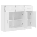 Buffet blanc 91x28x75 cm bois d'ingénierie