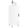 Buffet Blanc brillant 34,5x34x90 cm Bois d'ingénierie