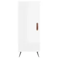 Buffet Blanc brillant 34,5x34x90 cm Bois d'ingénierie