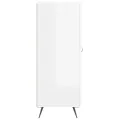 Buffet Blanc brillant 34,5x34x90 cm Bois d'ingénierie