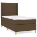 cadre de lit avec matelas Marron foncé 80x200 cm