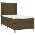 cadre de lit avec matelas Marron foncé 80x200 cm