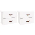 Tables de chevet murales 2 pcs Blanc 50x36x40 cm