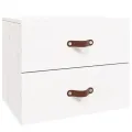Tables de chevet murales 2 pcs Blanc 50x36x40 cm