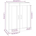 Armoire murale suspendue Chêne fumé 69,5x32,5x90 cm