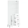 Buffet haut Blanc 69,5x34x180 cm Bois d'ingénierie