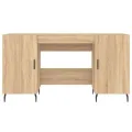 Bureau chêne sonoma 140x50x75 cm bois d'ingénierie