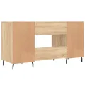 Bureau chêne sonoma 140x50x75 cm bois d'ingénierie