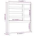 Tête de lit Blanc 81x4x104 cm Bois massif de pin