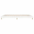Cadre de lit blanc brillant 200x200 cm bois d'ingénierie