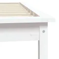 Cadre de lit blanc 90x190 cm simple bois massif de pin