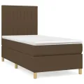 cadre de lit avec matelas Marron foncé 80x200 cm