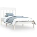 Cadre de lit Blanc Bois massif 100x200 cm