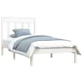 Cadre de lit Blanc Bois massif 100x200 cm
