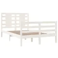 Cadre de lit Blanc Bois de pin massif 120x200 cm
