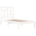 Cadre de lit Blanc Bois de pin massif 90x200 cm