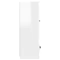 Buffet haut blanc brillant 36x35,5x103,5 cm bois d'ingénierie