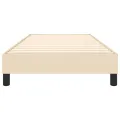 cadre de lit Crème 90x190 cm Tissu