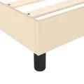 cadre de lit Crème 90x190 cm Tissu