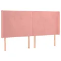 cadre de lit matelas et LED Rose 200x200 cm Velours