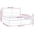 cadre de lit matelas et LED Rose 200x200 cm Velours