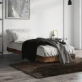 Cadre de lit chêne fumé 75x190 cm bois d'ingénierie