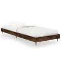 Cadre de lit chêne fumé 75x190 cm bois d'ingénierie