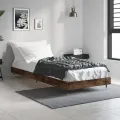 Cadre de lit chêne fumé 75x190 cm bois d'ingénierie