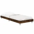 Cadre de lit chêne fumé 75x190 cm bois d'ingénierie