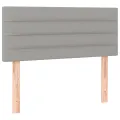 cadre de lit avec matelas Gris clair 80x200 cm Tissu