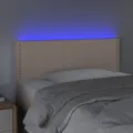 Tête de lit à LED Cappuccino 100x5x78/88 cm Similicuir